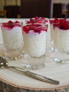 PORT & CRANBERRY RICE PUDDING SHOTS 