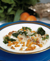 RISOTTO WITH WILD SPINACH, BUTTERNUT SQUASH AND AMARETTO COOKY 